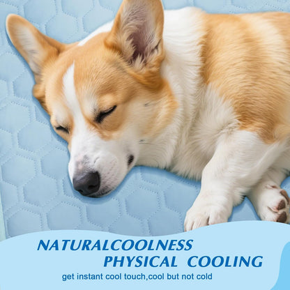 Mannice premium imported pet cooling mat side view showcasing layer thickness