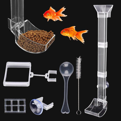 Dual installation method showing both glass hanging hook and suction cup attachment options.