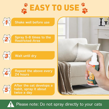 Natural ingredients cat training spray bottle