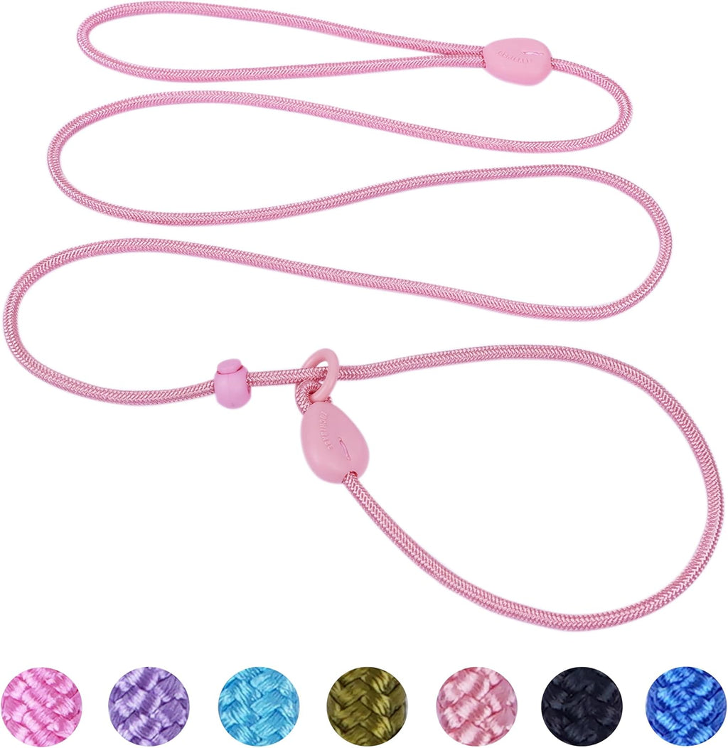 Tochibabe P shaped dog slip lead showing the full six foot length extension.