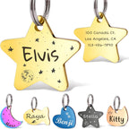 Anavia Small Size Dog Cat ID Tags, Small/XS Personalized Color Plated Stainless Steel Puppy Kitten Name Tags, Customized Engraved Nameplate Pet Collar Tag (Rose Gold, Cat Head) - Image 15