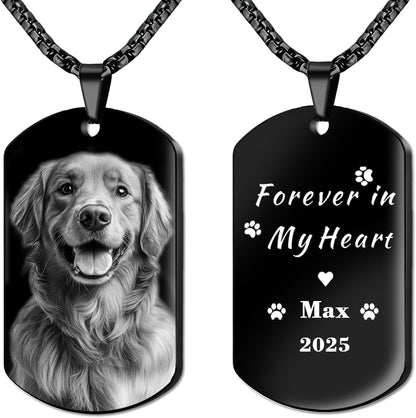 QYH Custom Cat Ashes Necklace - Memorial Pet Urn Necklaces for Dogs Cat Ashes with Picture & Name, Jewelry for Dogs Ashes Personalized Customized Gifts for Pet Lover (Message) - Image 9