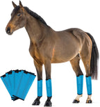 USA imported green horse fly boots with durable PVC construction for ranch use