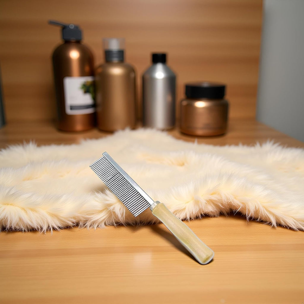 Myuiao pet grooming comb showing pin spacing