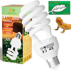 UVB Reptile Light 5.0: 15W Tropical & Subtropical UVA UVB Reptile Light Bulb, UVB Light for Reptiles Compact Fluorescent Terrarium Lamp,UVB Bulb for Chameleon Turtle Gecko Snake Include UV Sensor Card - Image 9