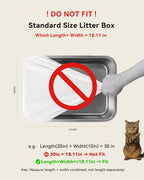 Thickened three mil leak proof cat litter liners inside automatic waste drawer