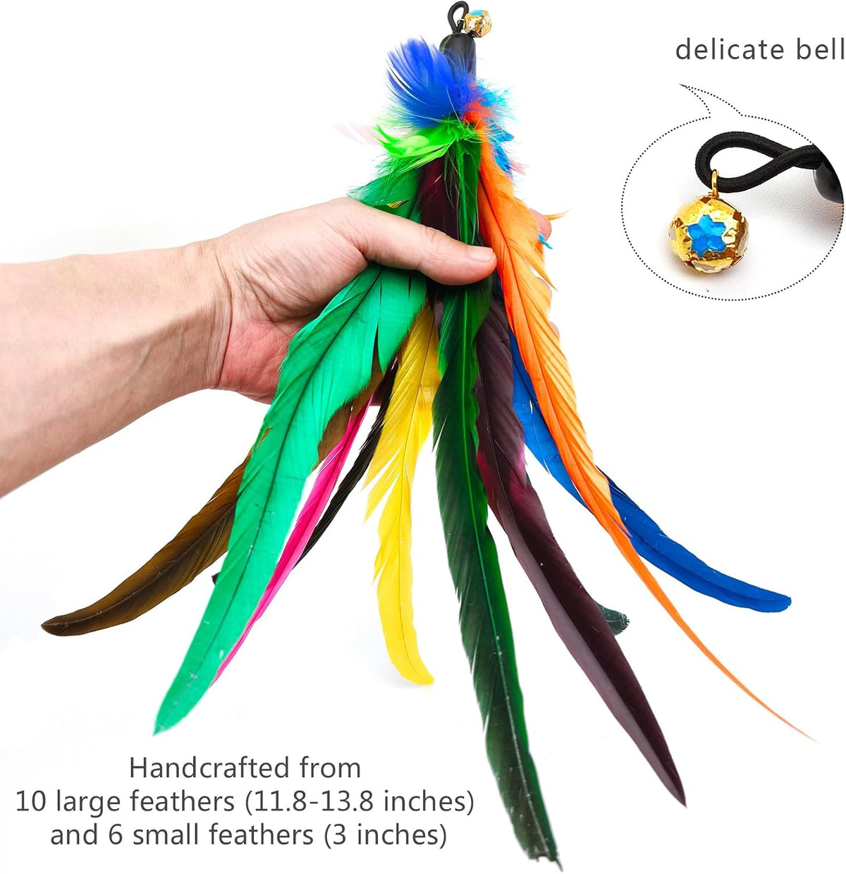 Miwoowim retractable cat wand pack showcasing lightweight durable fiberglass rod design for comfortable handling.
