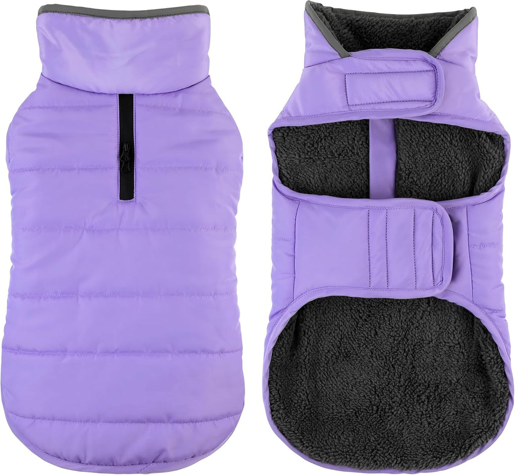 Adjustable neck and chest straps on Petglad dog jacket