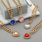 Shining diamond cute girl pet wedding birthday party outfit necklace accessory