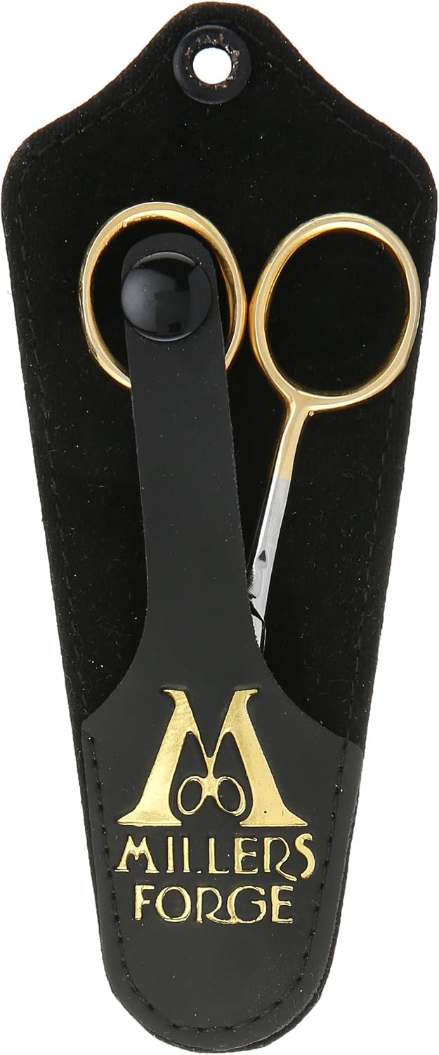 Millers Forge 4-inch stainless steel grooming scissors close-up