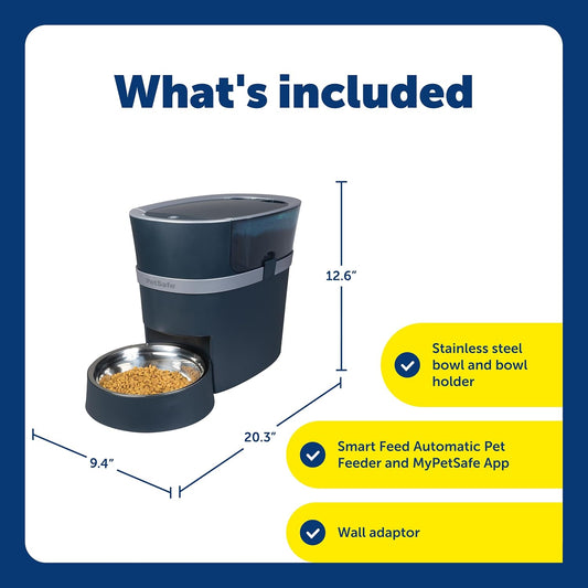 PetSafe electronic feeder with removable dishwasher safe stainless steel bowl detached.