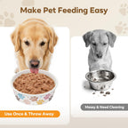 Leakproof disposable pet feeding bowl holding water for small puppies