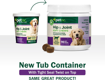 Glucosamine and chondroitin dog chews for hip and joint care