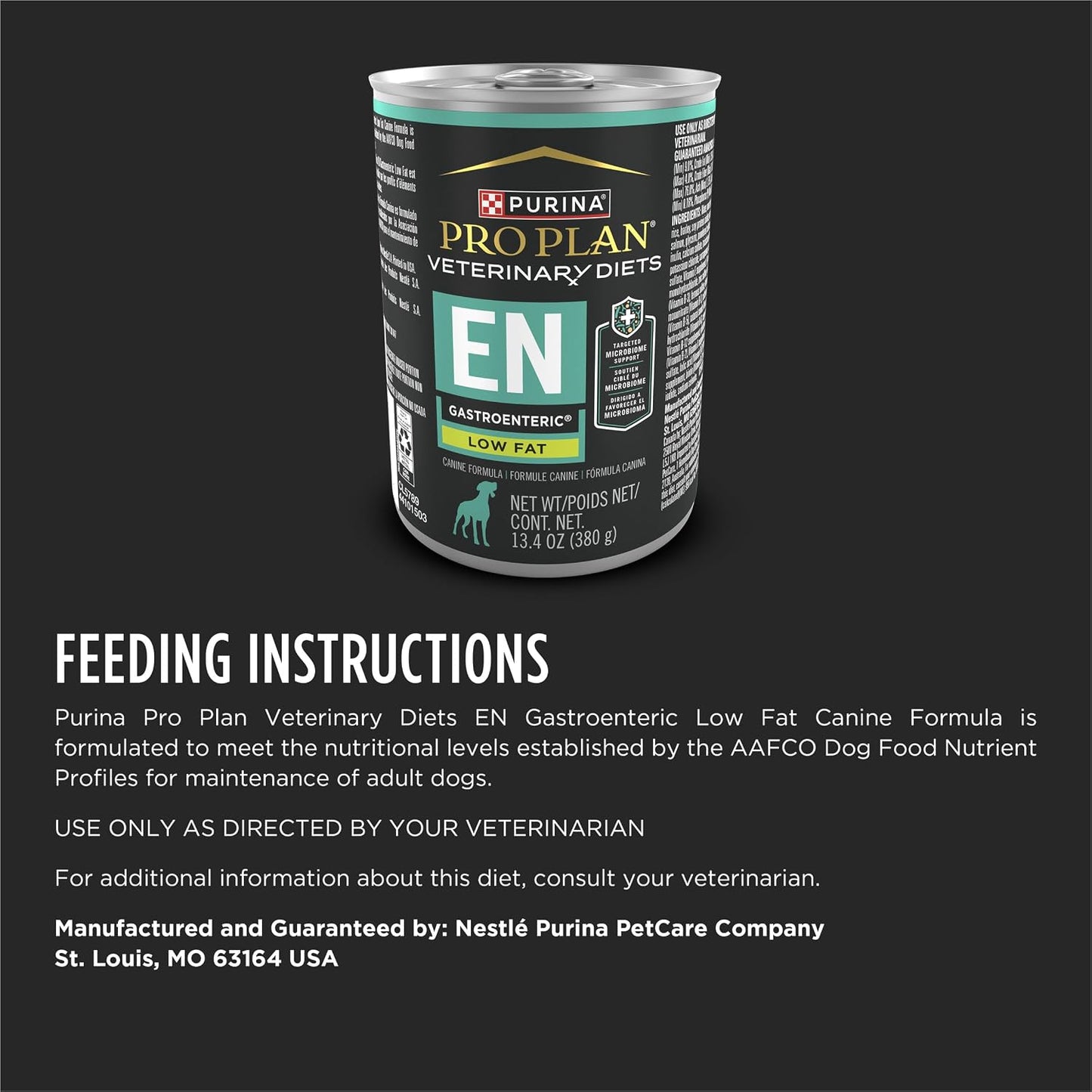 Purina Pro Plan gastroenteric low fat wet canned food for canine gut health