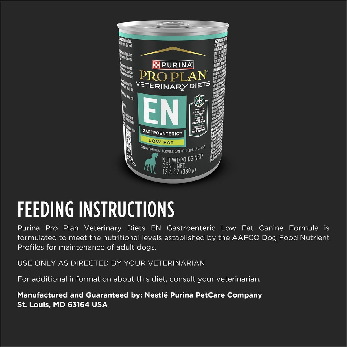 Purina Pro Plan gastroenteric low fat wet canned food for canine gut health