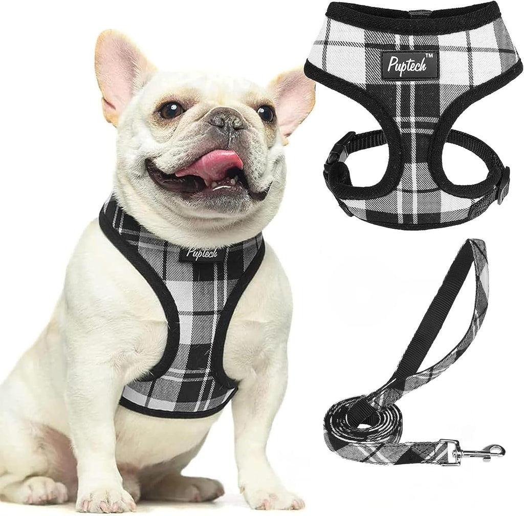 PUPTECK Soft Mesh Dog Harness Small Sized and Leash Set Pet Puppy Cat Comfort Padded Vest No Pull Harnesses, Beige, S - Image 13