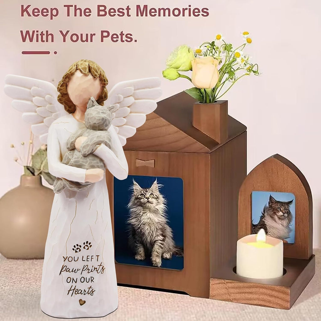 Premium imported pet bereavement keepsake for cat mom