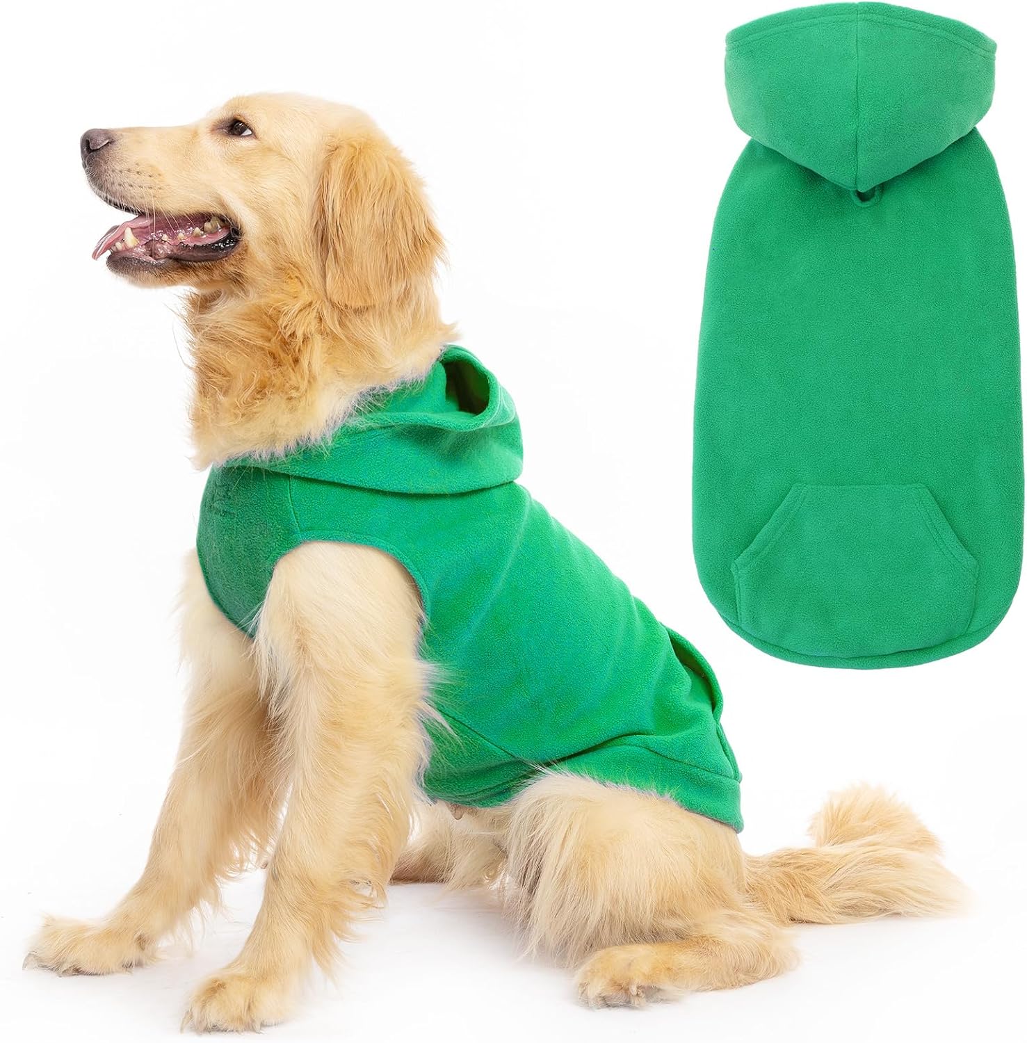 EXPAWLORER Dog Hoodie Fleece Sweater Vest, Hooded Dog Sweatshirt Fall Winter Pet Clothes with Leash Hole, Sleeveless Warm Cozy Puppy Clothing for Cat Small Medium Large Dogs Girl Boy, Grey XL - Image 11