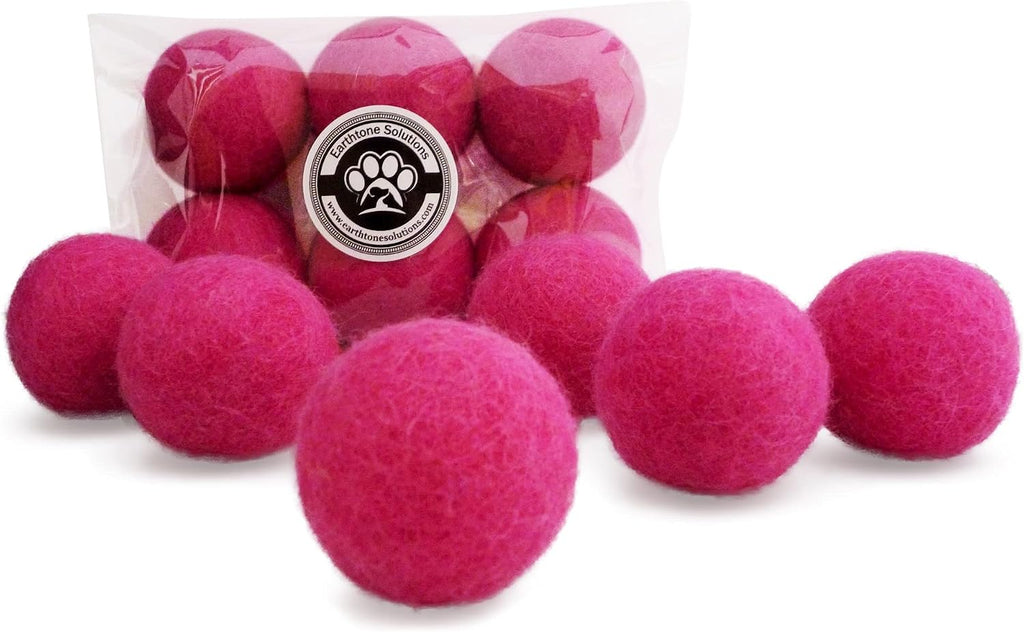 Handcrafted felted wool balls for pet fetch and play