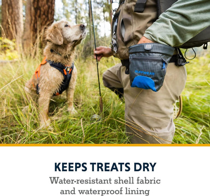 Water-resistant exterior dog training gear pouch in River Rock Green