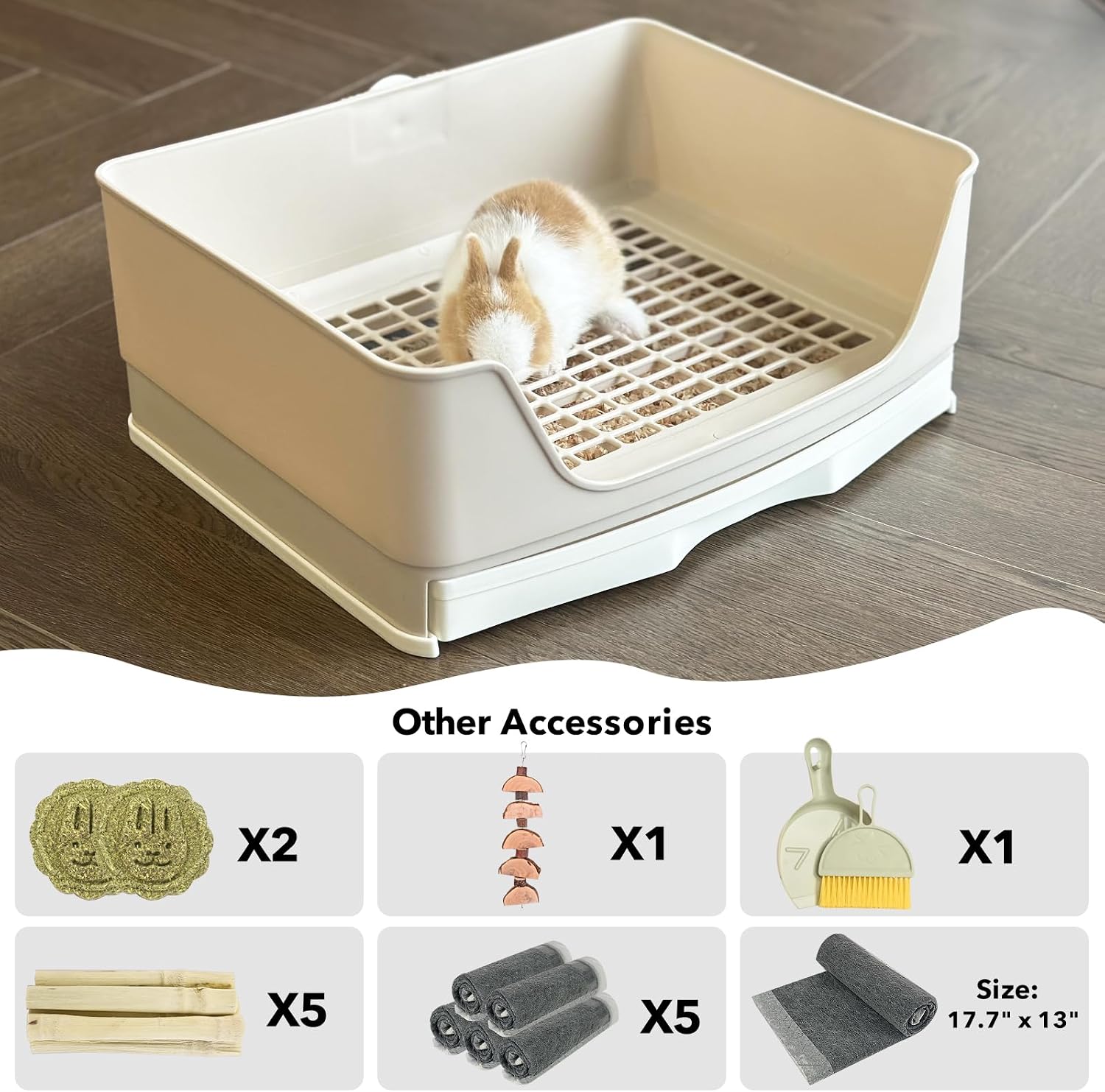 Rubyhome pet corner toilet with pull out drawer