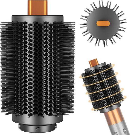 YTCHYYSK large round volumizing brush attachment front view showing three point three inch barrel for styler tool.