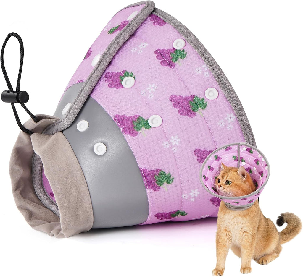 Avont Cat Cone Collar Soft to Stop Licking, Adjustable Foldable Lightweight Kitten Recovery Collar After Surgery for Small Dogs, Elizabeth Cone of Shame Alternative -Orange(S) - Image 10