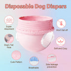 Ambreview dog diapers for female dogs in heat cycle showing close up of soft material