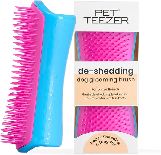 Pet Teezer de-shedding dog grooming brush front view