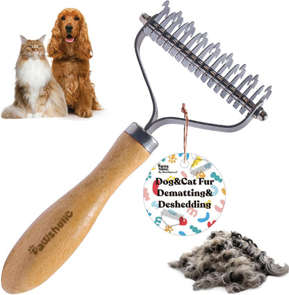 Pawsholic professional pet shedding and dematting comb front view
