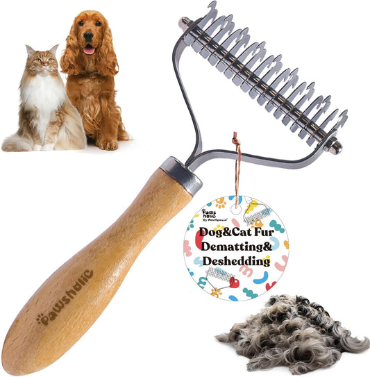 Pawsholic professional pet shedding and dematting comb front view