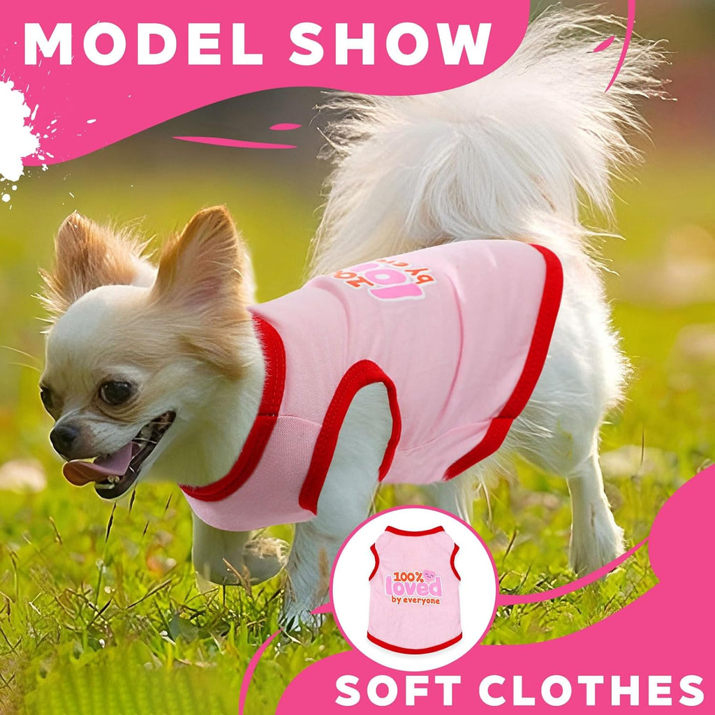 Cute pink puppy shirts for Chihuahua and Yorkie breeds