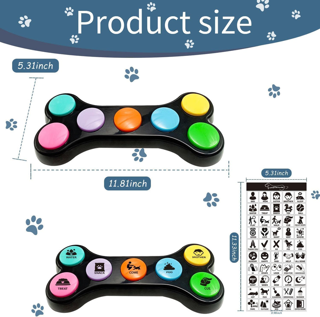 Recordable training buzzers for pets with colorful buttons