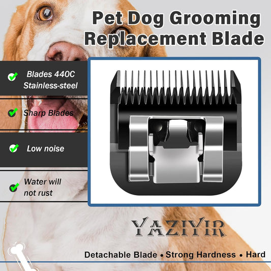 Three pack of black 7FC clipper replacement blades for professional dog grooming