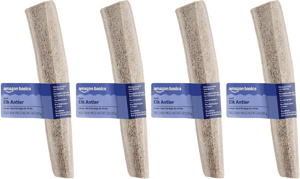 Amazon Basics Split Elk Antler, Naturally Shed, Long Lasting for Aggressive Chewers, Medium (Best for Dogs 15-30 lbs) (Previously Wag) - Image 14