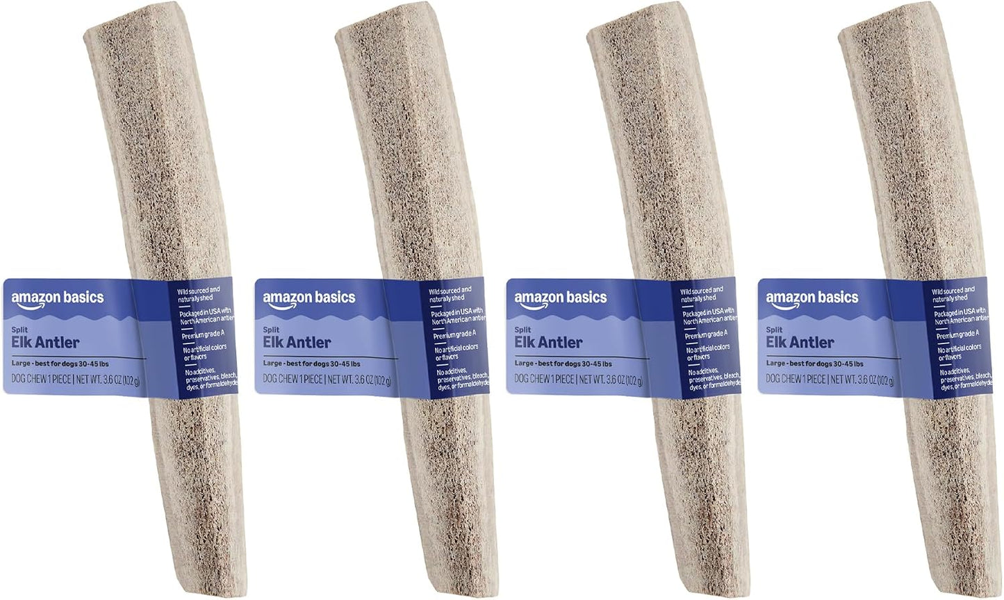 Amazon Basics Split Elk Antler, Naturally Shed, Long Lasting for Aggressive Chewers, Medium (Best for Dogs 15-30 lbs) (Previously Wag) - Image 14