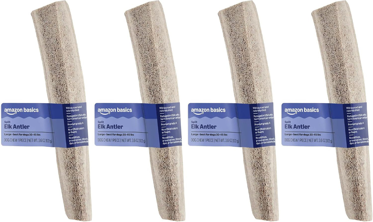 Amazon Basics Split Elk Antler, Naturally Shed, Long Lasting for Aggressive Chewers, Medium (Best for Dogs 15-30 lbs) (Previously Wag) - Image 14