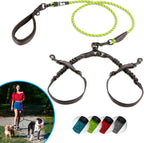 SparklyPets Double Dog Leash for 2 Dogs - Rope Bungee Dual Leash for Medium and Large Breeds with Padded Handles & Tangle Free (Black, Medium/Large) - Image 9