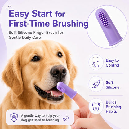 VVHOMIFE dog dental kit teeth whitening comparison card for tracking plaque and tartar progress
