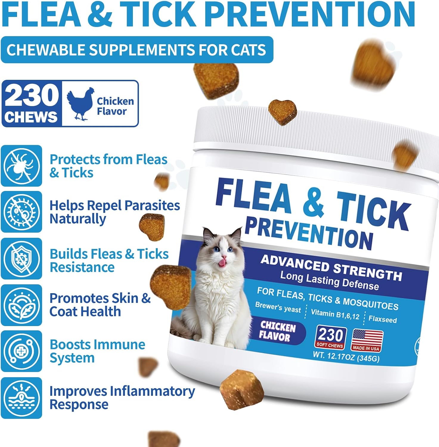 Authentic ColEaze flea prevention treats for all cat breeds and kittens