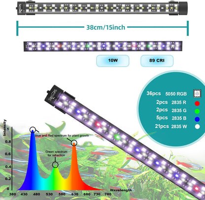 Seaoura aquarium light spectrum and brightness demonstration