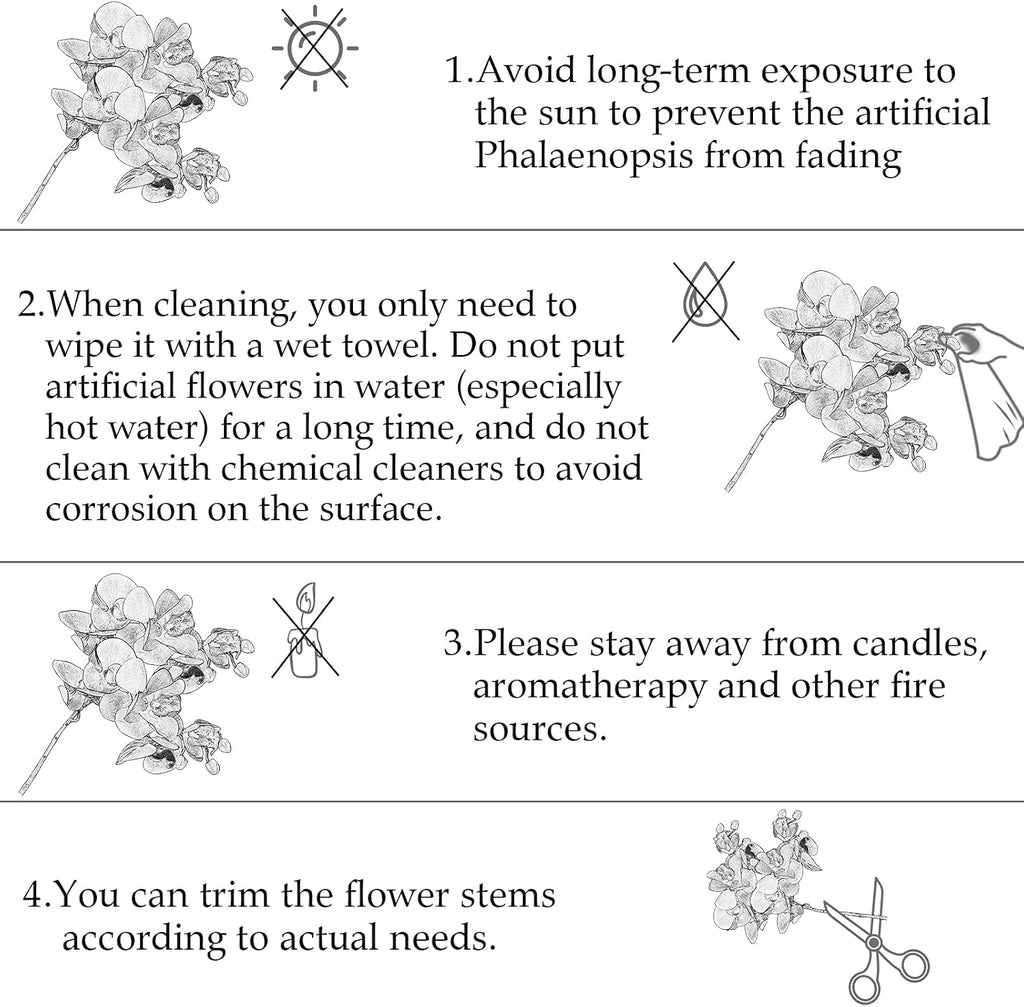 Chuangdi artificial phalaenopsis orchid flexible branch styling option