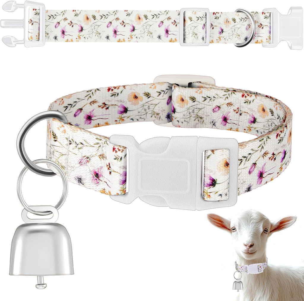 Goat Collar with Bell, Sheep Grazing Copper Bells and Adjustable Nylon Collar Set Loud Bronze Bell for Summer Small Farm Animal Sheep Cow Dog Accessories Gift(Blue Stripes) - Image 15