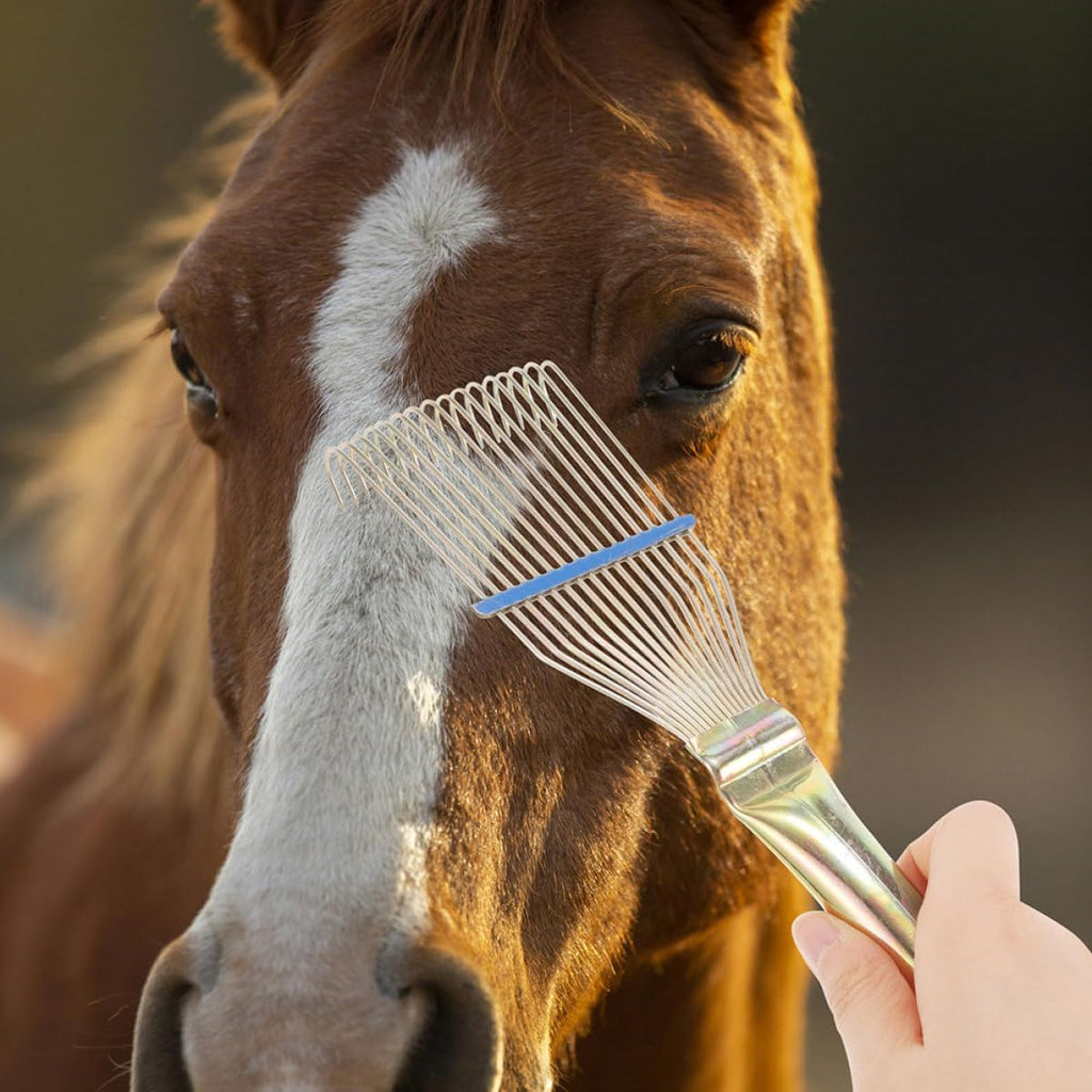 HydreachCA 23 centimeters horse hair removing rake for effective farm animal care.