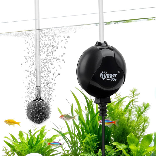 Hygger quiet mini air pump front view for small aquariums