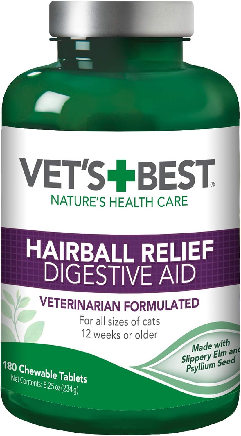 Vet's Best Cat Hairball Relief Chewable Tablets, Relief for Cats, 60 Count - Image 8