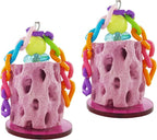 Wontee Bird Calcium Teeth Grinding Chew Treats Toy for Parrot Parakeet Cockatiel Conure Gerbil Rat Mouse Guinea Pig Chinchilla - Image 9