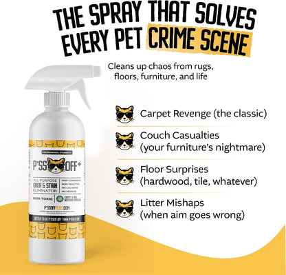 Piss Off fragrance free all purpose stain cleaner lifestyle presentation