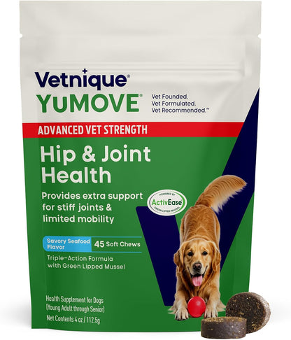 YuMOVE Adult Dog Hip & Joint Soft Chews, ActivEase Green Lipped Mussel, Glucosamine for Dogs, Hyaluronic Acid & Omega 3 - Barbecue Flavor (300ct Chews, Regular Strength) - Image 11