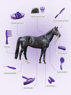 Durable purple tote bag for horse grooming supplies